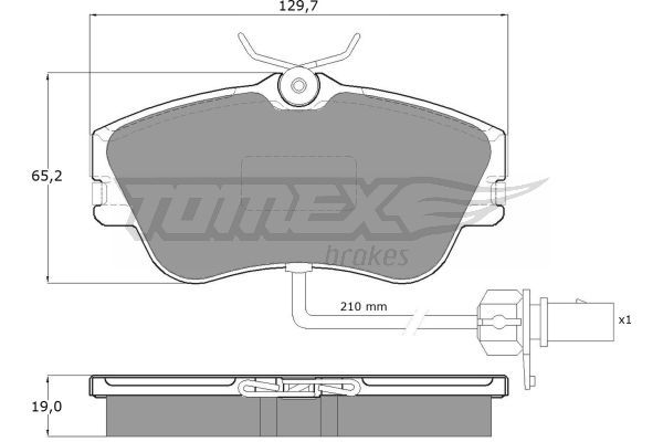 TOMEX BRAKES Комплект тормозных колодок, дисковый тормоз TX 11-821